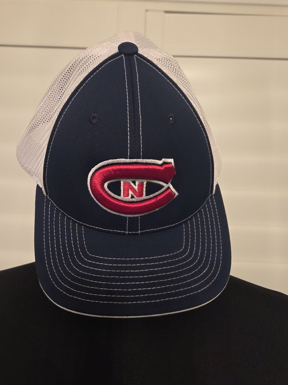 Pacific Headwear Navy & White Trucker Hat with Red CN Patch Size Small to Medium